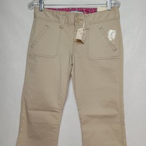 Aeropostale women's khaki tan beige pants  size 3/4 Reg
